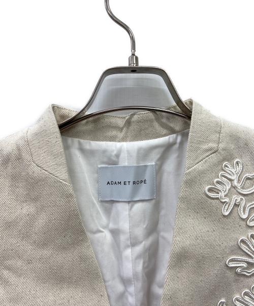 Adam et Rope（アダム エ ロペ）Adam et Rope (アダム エ ロペ) Adam et Rope　ジレ ベージュ×ホワイト サイズ:FREE 未使用品の古着・服飾アイテム