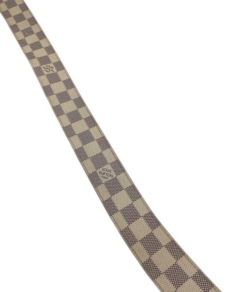 LOUIS VUITTON（ルイ ヴィトン）LOUIS VUITTON (ルイ ヴィトン) ダミエ・アズール サンチュール・LVイニシャル グレー×アイボリー サイズ:90/36の古着・服飾アイテム