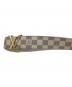 LOUIS VUITTON (ルイ ヴィトン) ダミエ・アズール サンチュール・LVイニシャル グレー×アイボリー サイズ:90/36：20000円