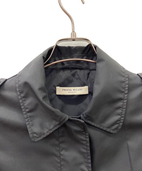 PRADA（プラダ）PRADA (プラダ) PRADA　ベルテッドコート ブラック サイズ:SIZE 38の古着・服飾アイテム