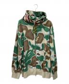 ）の古着「LIQUID CAMO SHARK RELAXED FIT FULL ZIP HOODIE」｜グリーン×ブラウン