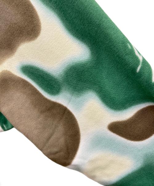 A BATHING APE（アベイシングエイプ）A BATHING APE (アベイシングエイプ) LIQUID CAMO SHARK RELAXED FIT FULL ZIP HOODIE グリーン×ブラウン サイズ:2XLの古着・服飾アイテム