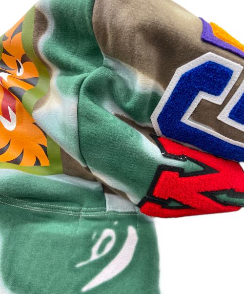 A BATHING APE（アベイシングエイプ）A BATHING APE (アベイシングエイプ) LIQUID CAMO SHARK RELAXED FIT FULL ZIP HOODIE グリーン×ブラウン サイズ:2XLの古着・服飾アイテム