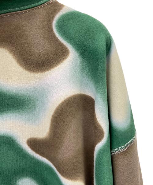 A BATHING APE（アベイシングエイプ）A BATHING APE (アベイシングエイプ) LIQUID CAMO SHARK RELAXED FIT FULL ZIP HOODIE グリーン×ブラウン サイズ:2XLの古着・服飾アイテム