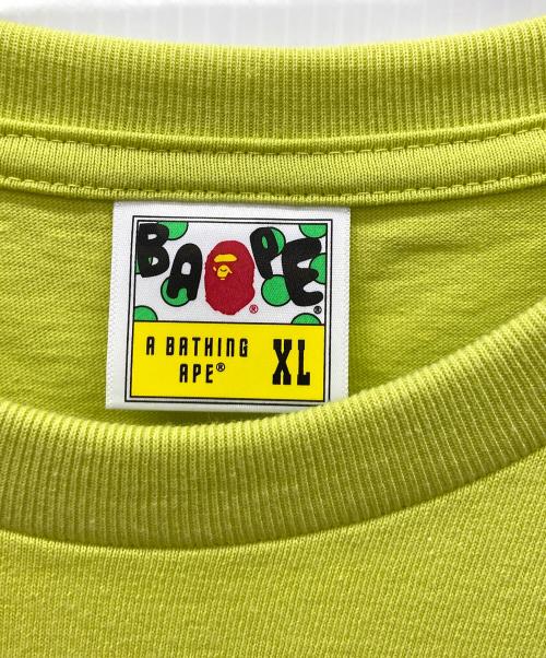 A BATHING APE（アベイシングエイプ）A BATHING APE (アベイシングエイプ) A BATHING APE半袖カットソー グリーン×ホワイト サイズ:XLの古着・服飾アイテム