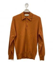 JOHN SMEDLEY（ジョンスメドレー）の古着「長袖ニットポロシャツ　旧タグ」｜ブラウン