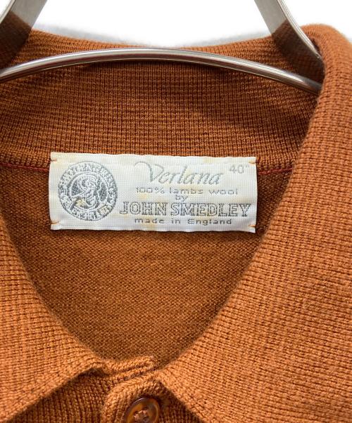 JOHN SMEDLEY（ジョンスメドレー）JOHN SMEDLEY (ジョンスメドレー) 長袖ニットポロシャツ　旧タグ ブラウン サイズ:40の古着・服飾アイテム
