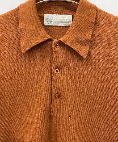 JOHN SMEDLEY（ジョンスメドレー）JOHN SMEDLEY (ジョンスメドレー) 長袖ニットポロシャツ　旧タグ ブラウン サイズ:40の古着・服飾アイテム