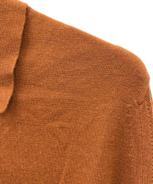 JOHN SMEDLEY（ジョンスメドレー）JOHN SMEDLEY (ジョンスメドレー) 長袖ニットポロシャツ　旧タグ ブラウン サイズ:40の古着・服飾アイテム