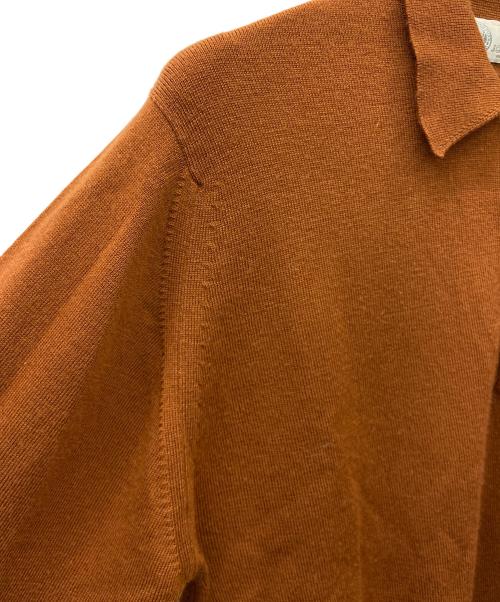JOHN SMEDLEY（ジョンスメドレー）JOHN SMEDLEY (ジョンスメドレー) 長袖ニットポロシャツ　旧タグ ブラウン サイズ:40の古着・服飾アイテム