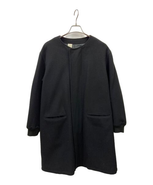 N.HOOLYWOOD（エヌ ハリウッド）N.HOOLYWOOD (エヌ ハリウッド) N.HOOLYWOODノーカラーコート ブラック サイズ:SIZE38の古着・服飾アイテム