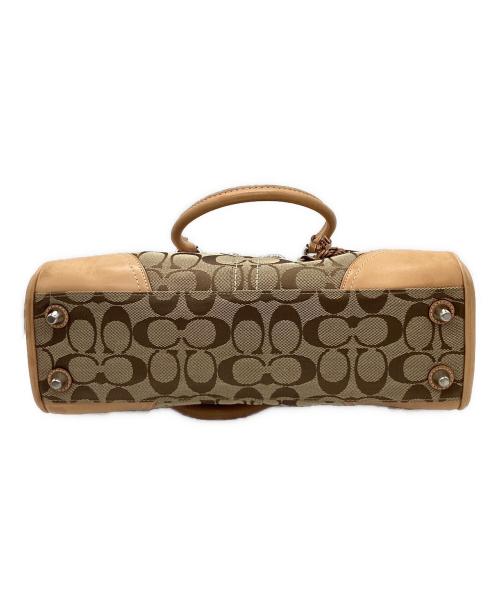 COACH（コーチ）COACH (コーチ) COACH　シグネチャー　ハンドバッグ ベージュの古着・服飾アイテム