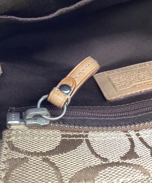 COACH（コーチ）COACH (コーチ) COACH　シグネチャー　ハンドバッグ ベージュの古着・服飾アイテム