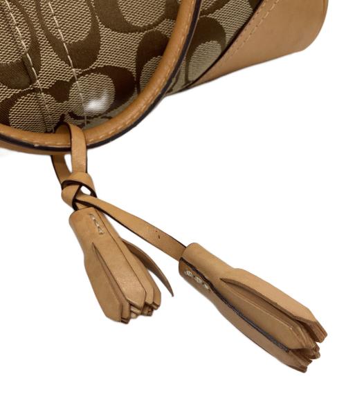 COACH（コーチ）COACH (コーチ) COACH　シグネチャー　ハンドバッグ ベージュの古着・服飾アイテム