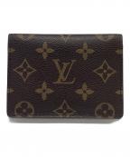 LOUIS VUITTONルイ ヴィトン）の古着「LOUIS VUITTON　モノグラム　ポルト2カルト・ヴェルティカル　パスケース」｜ブラウン