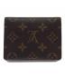 LOUIS VUITTON (ルイ ヴィトン) LOUIS VUITTON　モノグラム　ポルト2カルト・ヴェルティカル　パスケース ブラウン：8000円