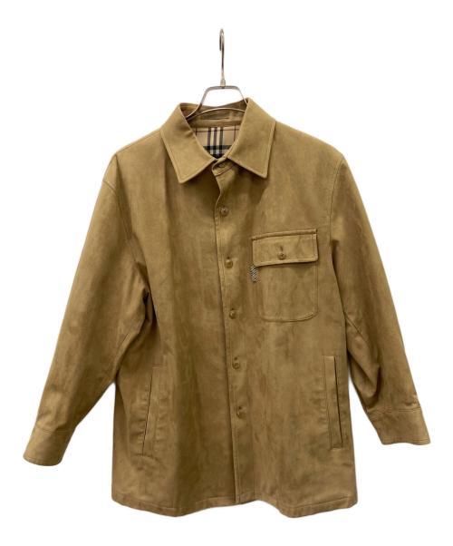 BURBERRY LONDON（バーバリーロンドン）BURBERRY LONDON (バーバリーロンドン) BURBERRY LONDONフェイクレザーシャツジャケット ベージュ サイズ:Sの古着・服飾アイテム