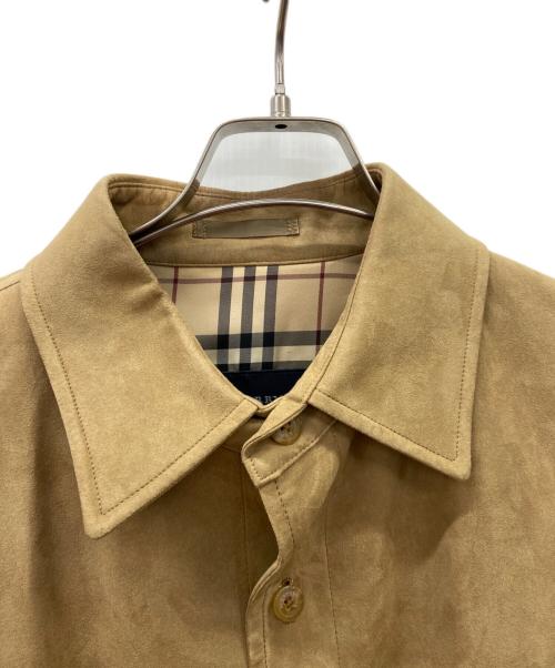 BURBERRY LONDON（バーバリーロンドン）BURBERRY LONDON (バーバリーロンドン) BURBERRY LONDONフェイクレザーシャツジャケット ベージュ サイズ:Sの古着・服飾アイテム