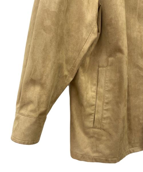 BURBERRY LONDON（バーバリーロンドン）BURBERRY LONDON (バーバリーロンドン) BURBERRY LONDONフェイクレザーシャツジャケット ベージュ サイズ:Sの古着・服飾アイテム