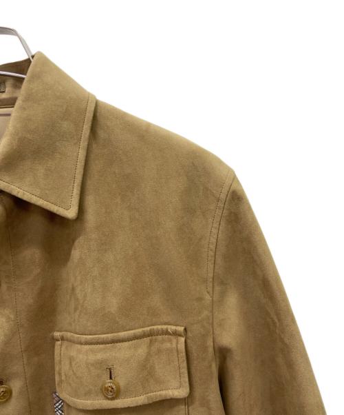 BURBERRY LONDON（バーバリーロンドン）BURBERRY LONDON (バーバリーロンドン) BURBERRY LONDONフェイクレザーシャツジャケット ベージュ サイズ:Sの古着・服飾アイテム