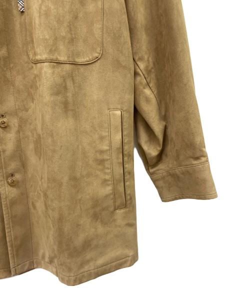 BURBERRY LONDON（バーバリーロンドン）BURBERRY LONDON (バーバリーロンドン) BURBERRY LONDONフェイクレザーシャツジャケット ベージュ サイズ:Sの古着・服飾アイテム