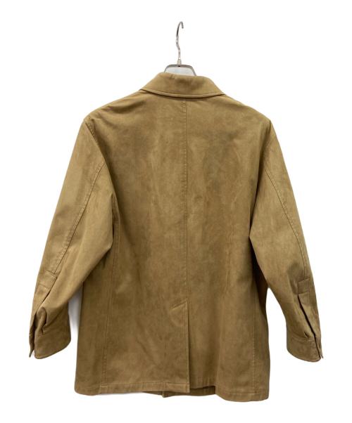 BURBERRY LONDON（バーバリーロンドン）BURBERRY LONDON (バーバリーロンドン) BURBERRY LONDONフェイクレザーシャツジャケット ベージュ サイズ:Sの古着・服飾アイテム