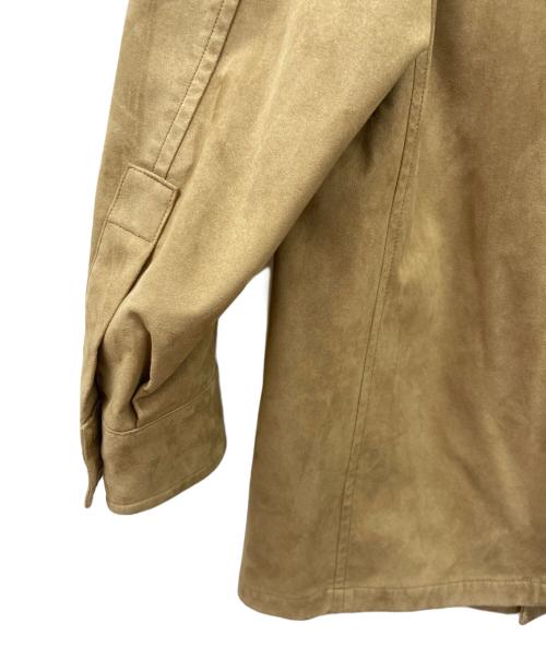 BURBERRY LONDON（バーバリーロンドン）BURBERRY LONDON (バーバリーロンドン) BURBERRY LONDONフェイクレザーシャツジャケット ベージュ サイズ:Sの古着・服飾アイテム