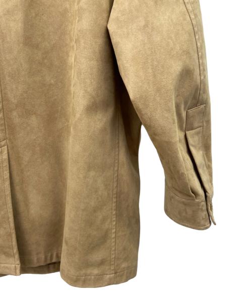 BURBERRY LONDON（バーバリーロンドン）BURBERRY LONDON (バーバリーロンドン) BURBERRY LONDONフェイクレザーシャツジャケット ベージュ サイズ:Sの古着・服飾アイテム