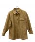 BURBERRY LONDON（バーバリーロンドン）の古着「BURBERRY LONDONフェイクレザーシャツジャケット」｜ベージュ