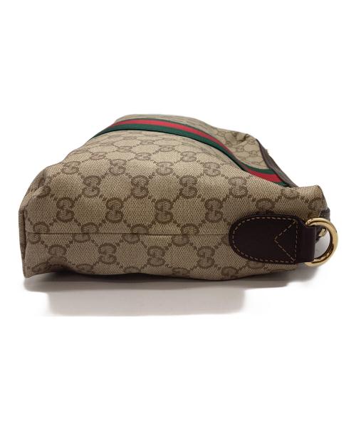 GUCCI（グッチ）GUCCI (グッチ) GUCCI　GG　ショルダーバッグ ベージュ×ブラウンの古着・服飾アイテム