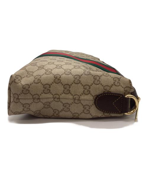 GUCCI（グッチ）GUCCI (グッチ) GUCCI　GG　ショルダーバッグ ベージュ×ブラウンの古着・服飾アイテム