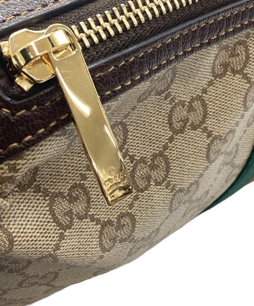 GUCCI（グッチ）GUCCI (グッチ) GUCCI　GG　ショルダーバッグ ベージュ×ブラウンの古着・服飾アイテム