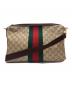 GUCCI（グッチ）の古着「GUCCI　GG　ショルダーバッグ」｜ベージュ×ブラウン