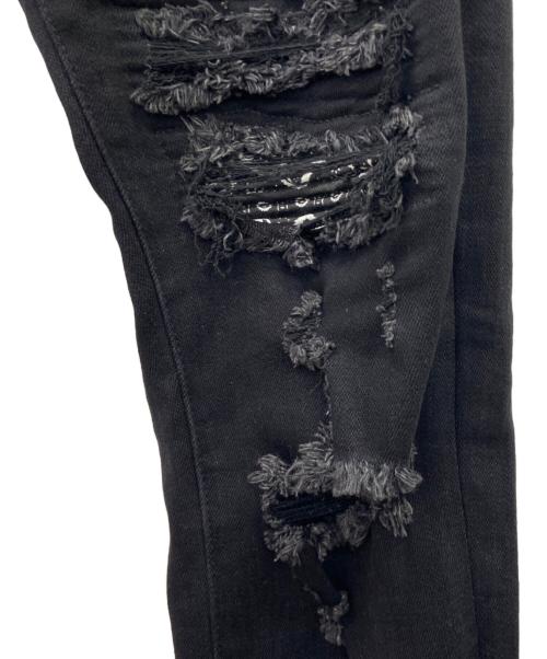 mnml（ミニマル）MNML (ミニマル) MNMLダメージデニムパンツ ブラック サイズ:SIZE 81cmの古着・服飾アイテム