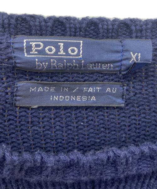 POLO RALPH LAUREN（ポロ・ラルフローレン）POLO RALPH LAUREN (ポロ・ラルフローレン) POLO RALPH LAUREN厚手ニット ネイビー サイズ:XLの古着・服飾アイテム