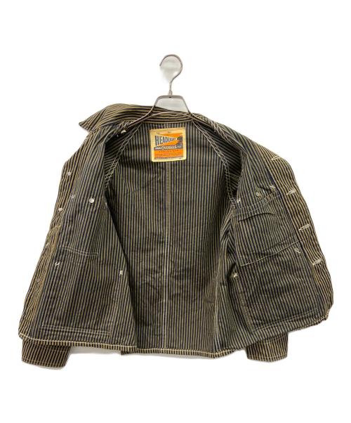 HEADLIGHT（ヘッドライト）HEADLIGHT (ヘッドライト) HEADLIGHT　ヒッコリーカバーオール ネイビー×カーキ サイズ:なしの古着・服飾アイテム