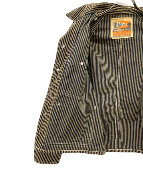 HEADLIGHT（ヘッドライト）HEADLIGHT (ヘッドライト) HEADLIGHT　ヒッコリーカバーオール ネイビー×カーキ サイズ:なしの古着・服飾アイテム