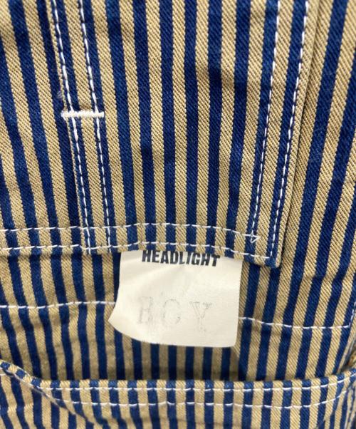 HEADLIGHT（ヘッドライト）HEADLIGHT (ヘッドライト) HEADLIGHT　ヒッコリーカバーオール ネイビー×カーキ サイズ:なしの古着・服飾アイテム