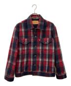 LEVI'Sリーバイス）の古着「LEVI'S　ウールトラッカージャケット」｜レッド×ブラック