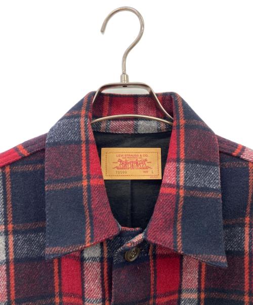 LEVI'S（リーバイス）LEVI'S (リーバイス) LEVI'S　ウールトラッカージャケット レッド×ブラック サイズ:Lの古着・服飾アイテム