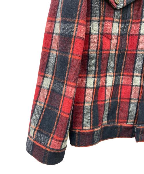 LEVI'S（リーバイス）LEVI'S (リーバイス) LEVI'S　ウールトラッカージャケット レッド×ブラック サイズ:Lの古着・服飾アイテム