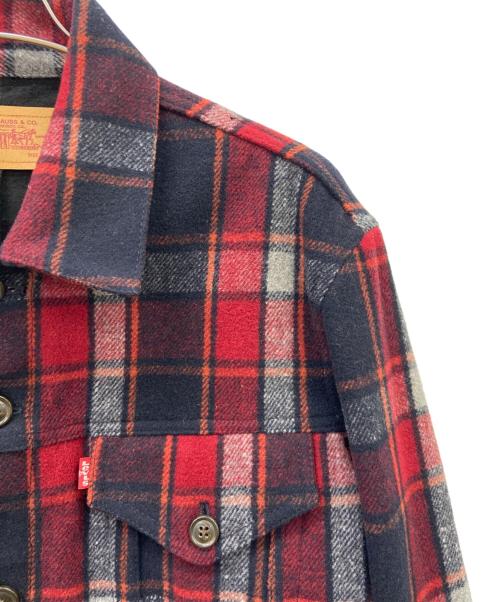 LEVI'S（リーバイス）LEVI'S (リーバイス) LEVI'S　ウールトラッカージャケット レッド×ブラック サイズ:Lの古着・服飾アイテム