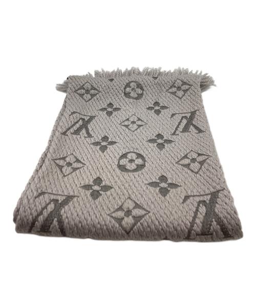 LOUIS VUITTON（ルイ ヴィトン）LOUIS VUITTON (ルイ ヴィトン) LOUIS VUITTON　　エシャルプ・ロゴマニアマフラー グレーの古着・服飾アイテム