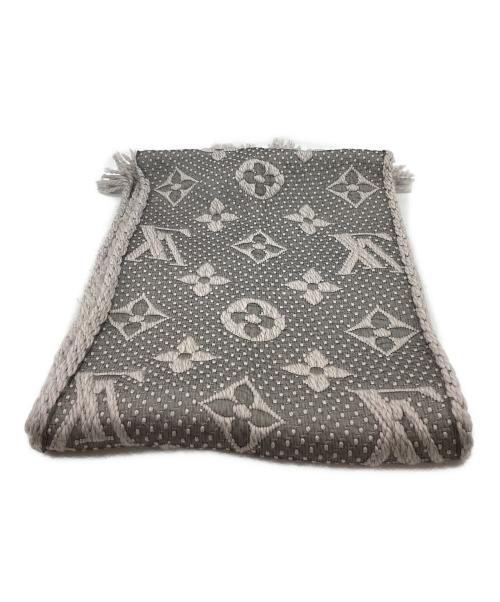 LOUIS VUITTON（ルイ ヴィトン）LOUIS VUITTON (ルイ ヴィトン) LOUIS VUITTON　　エシャルプ・ロゴマニアマフラー グレーの古着・服飾アイテム