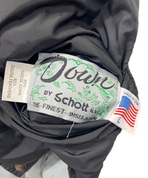 Schott（ショット）Schott (ショット) リバーシブルダウンベスト ブラック×グレー サイズ:Lの古着・服飾アイテム
