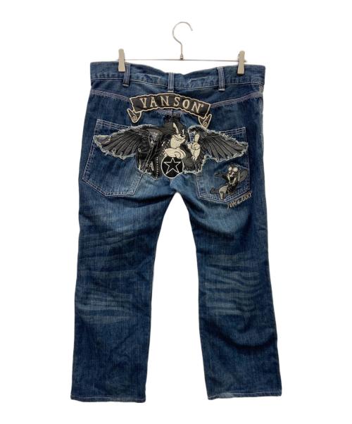 VANSON（バンソン）VANSON (バンソン) トムとジェリー (トムトジェリー) VANSON×トムとジェリー　デニムパンツ インディゴ サイズ:SIZE 86cmの古着・服飾アイテム