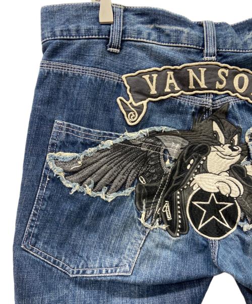 VANSON（バンソン）VANSON (バンソン) トムとジェリー (トムトジェリー) VANSON×トムとジェリー　デニムパンツ インディゴ サイズ:SIZE 86cmの古着・服飾アイテム
