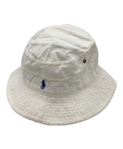 POLO RALPH LAUREN（ポロ・ラルフローレン）POLO RALPH LAUREN (ポロ・ラルフローレン) バケットハット ホワイト サイズ:なしの古着・服飾アイテム