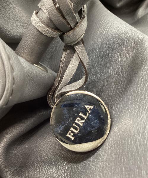 FURLA（フルラ）FURLA (フルラ) FURLA　レザーエディターズバッグ ライトグレーの古着・服飾アイテム