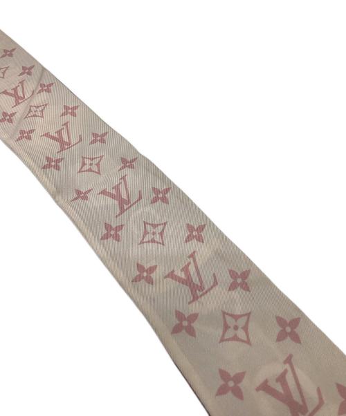 LOUIS VUITTON（ルイ ヴィトン）LOUIS VUITTON (ルイ ヴィトン) シルクスカーフ ブラック×ピンクの古着・服飾アイテム
